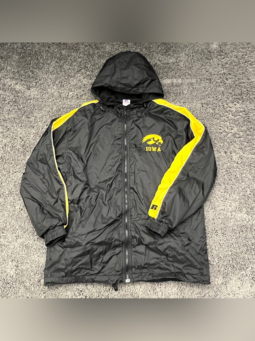 Russell Athletic Iowa Hawkeyes Jacket Men’s Size Large Vintage 90s Rare Full Zip